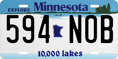 MN license plate 594NOB