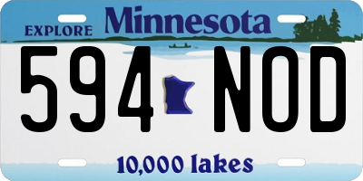 MN license plate 594NOD