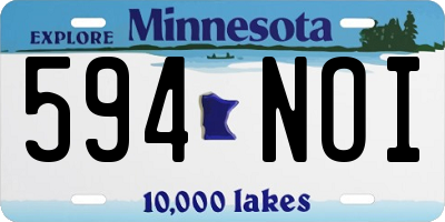 MN license plate 594NOI