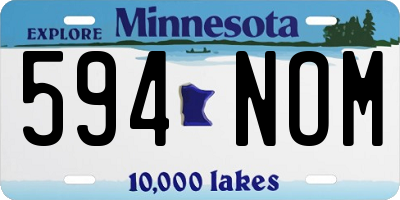 MN license plate 594NOM