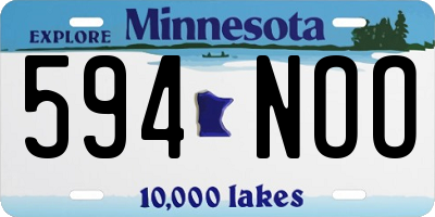 MN license plate 594NOO