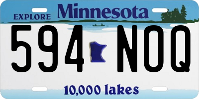 MN license plate 594NOQ