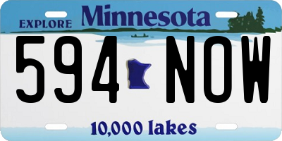 MN license plate 594NOW