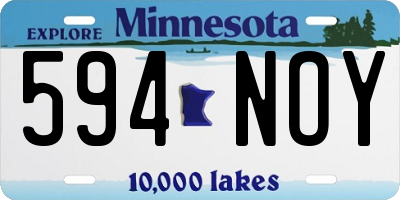 MN license plate 594NOY