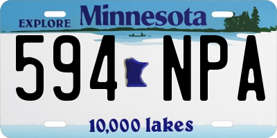 MN license plate 594NPA