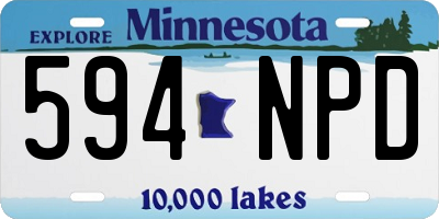 MN license plate 594NPD