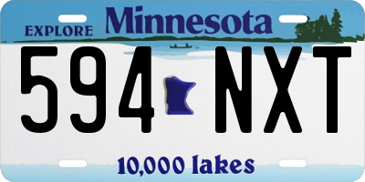 MN license plate 594NXT