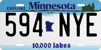 MN license plate 594NYE