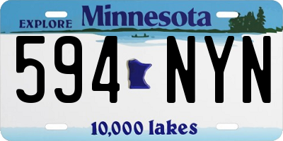 MN license plate 594NYN
