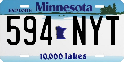 MN license plate 594NYT