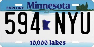 MN license plate 594NYU