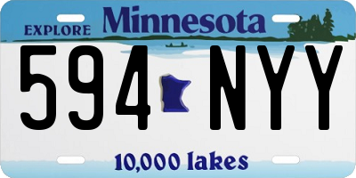 MN license plate 594NYY
