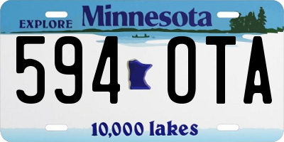 MN license plate 594OTA