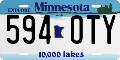 MN license plate 594OTY