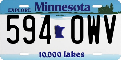 MN license plate 594OWV