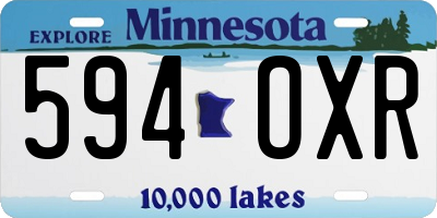 MN license plate 594OXR