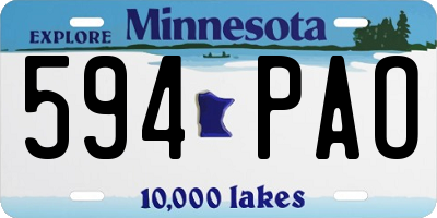 MN license plate 594PAO