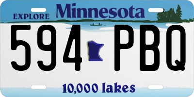 MN license plate 594PBQ