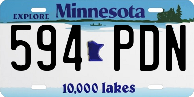 MN license plate 594PDN