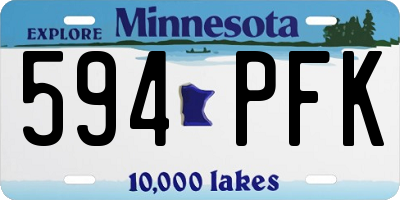 MN license plate 594PFK