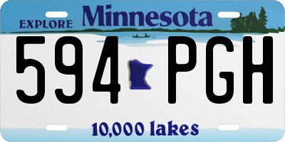 MN license plate 594PGH