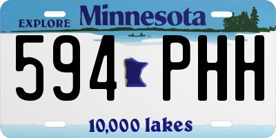 MN license plate 594PHH