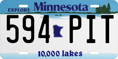 MN license plate 594PIT