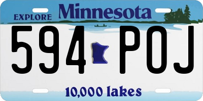 MN license plate 594POJ