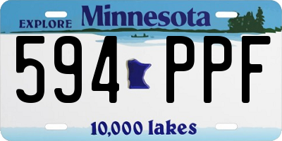MN license plate 594PPF