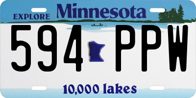 MN license plate 594PPW