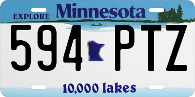 MN license plate 594PTZ