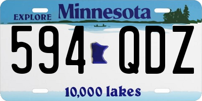 MN license plate 594QDZ