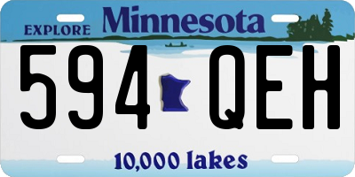 MN license plate 594QEH