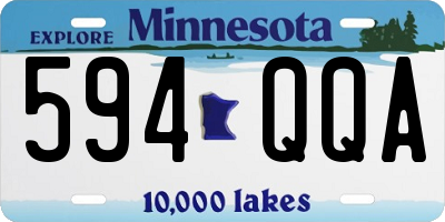 MN license plate 594QQA