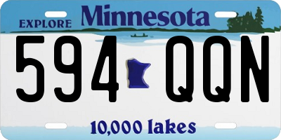 MN license plate 594QQN