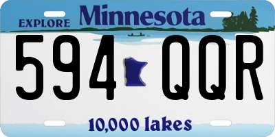 MN license plate 594QQR