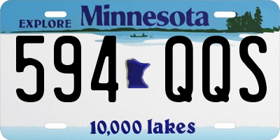 MN license plate 594QQS