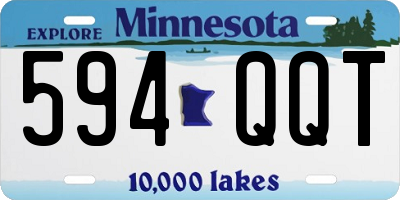 MN license plate 594QQT