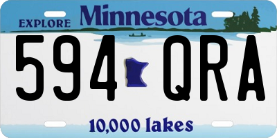 MN license plate 594QRA