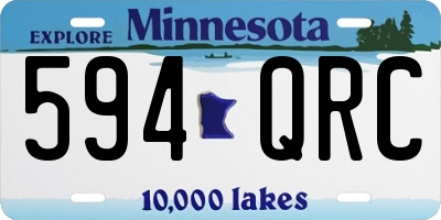 MN license plate 594QRC
