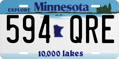 MN license plate 594QRE