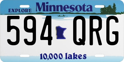 MN license plate 594QRG