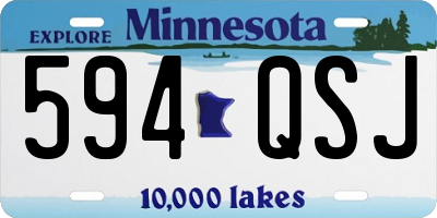 MN license plate 594QSJ
