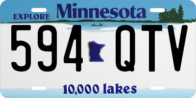 MN license plate 594QTV