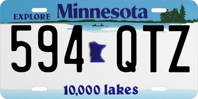 MN license plate 594QTZ
