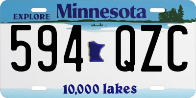 MN license plate 594QZC
