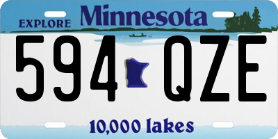 MN license plate 594QZE