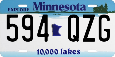 MN license plate 594QZG