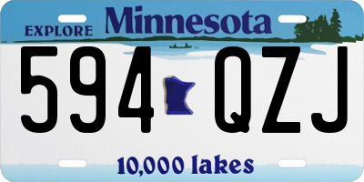 MN license plate 594QZJ