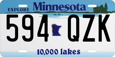 MN license plate 594QZK